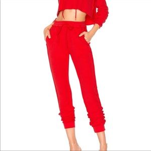 Danielle Guizio red tracksuit / reverse design